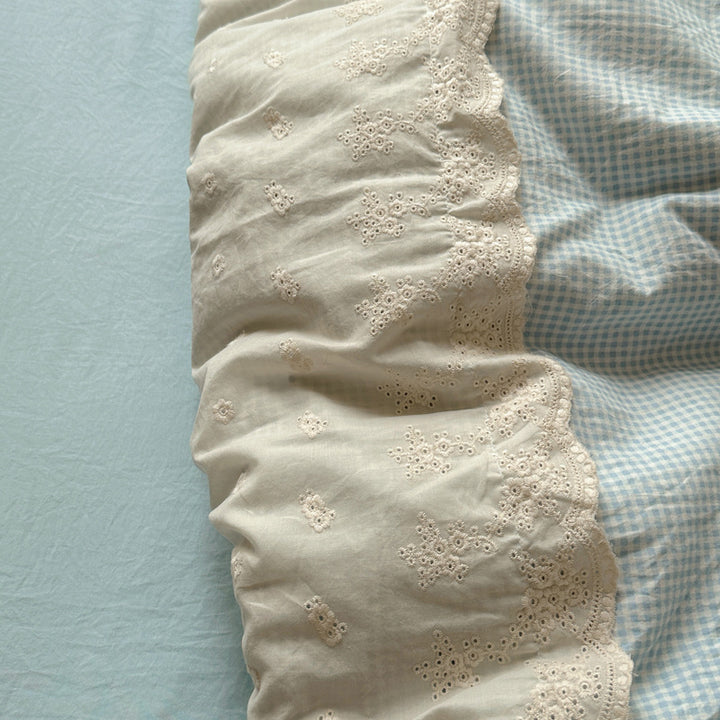 Embroidered Floral Duvet Cover Set