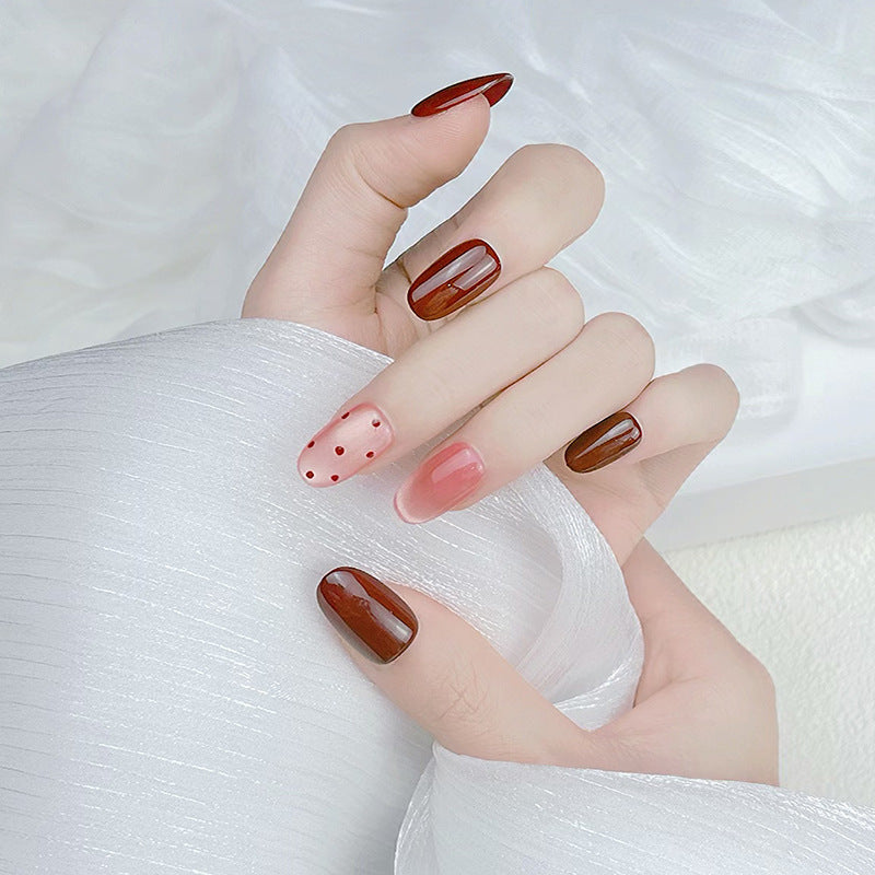 Classic French Tip Press-On Nail Set Stornfield