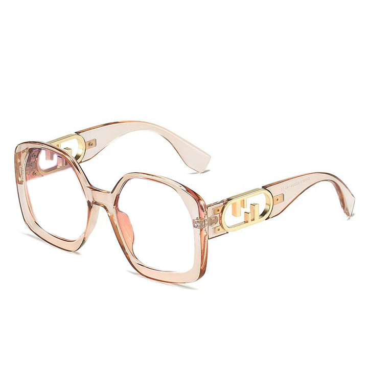 Women oversized sunglasses with extravagant geometric frame and elegant accents Stornfield