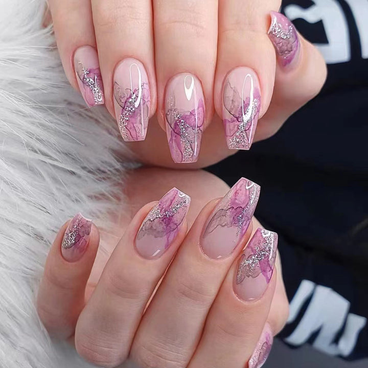 Artistic Nail Design Kit with Marble Effect