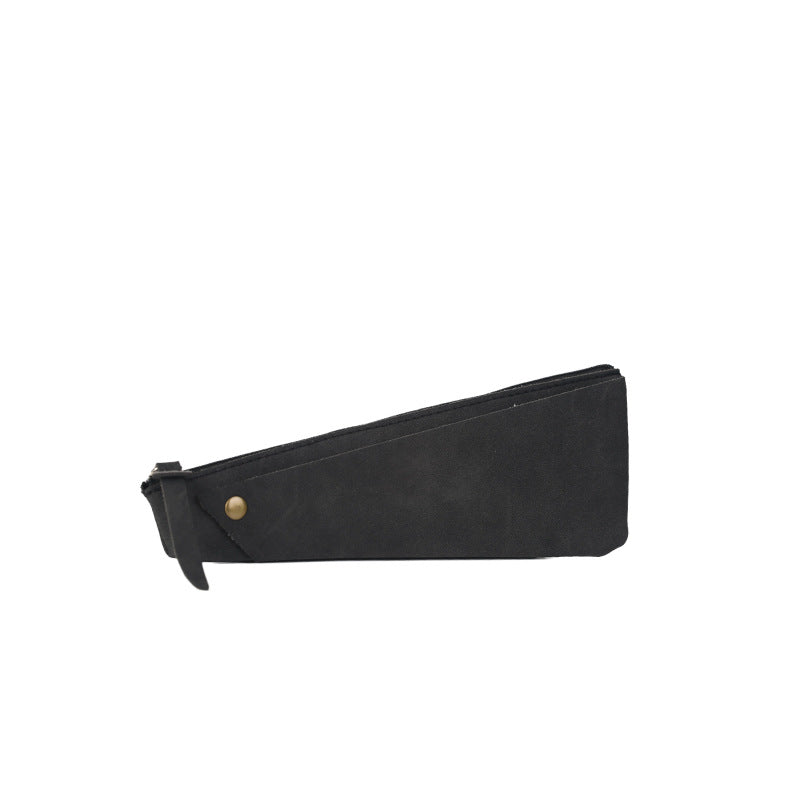 Triangular Leather Pencil Case