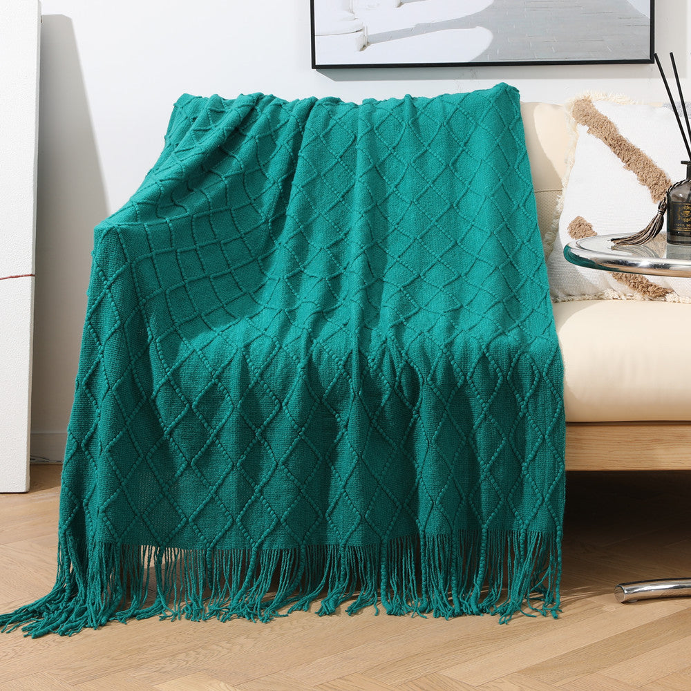 Cozy Knitted Throw Blanket