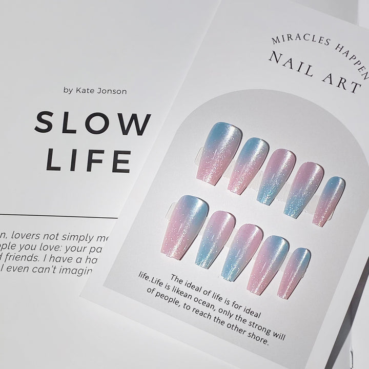 Gradually Ombre Designed Press-On Nails