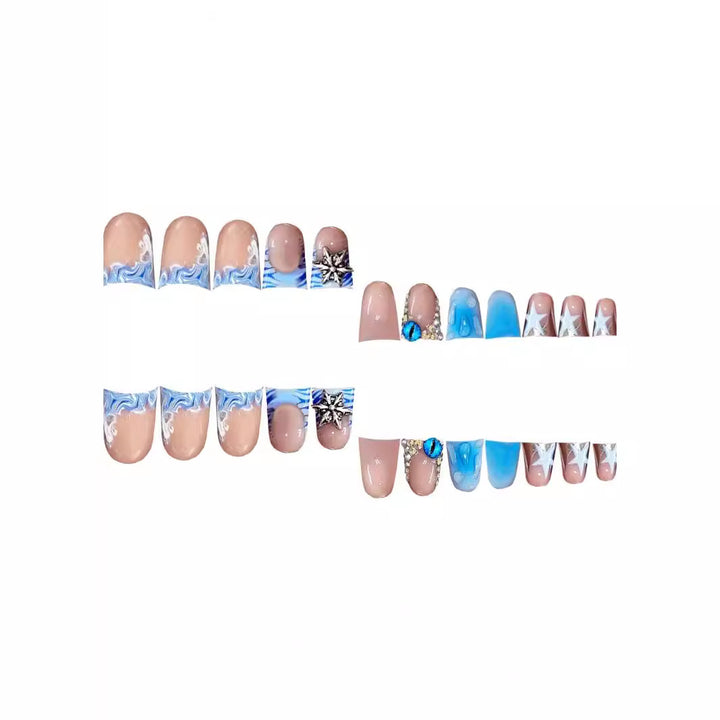 Artistic Acrylic Nail Enhancements with Gem Accents Stornfield
