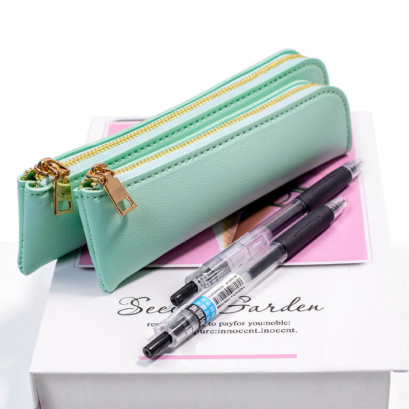 Premium Leather Zippered Pencil Case Stornfield