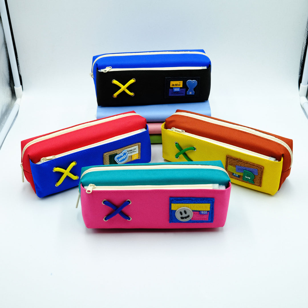 Trendy Canvas Zippered Pencil Case