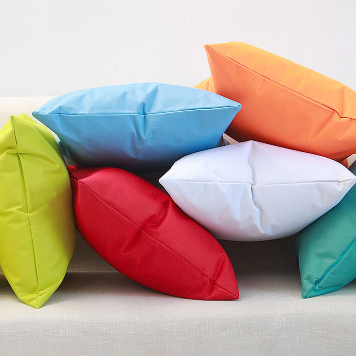 Square Water-Resistant Outdoor Patio Throw Pillow with Hidden Zipper