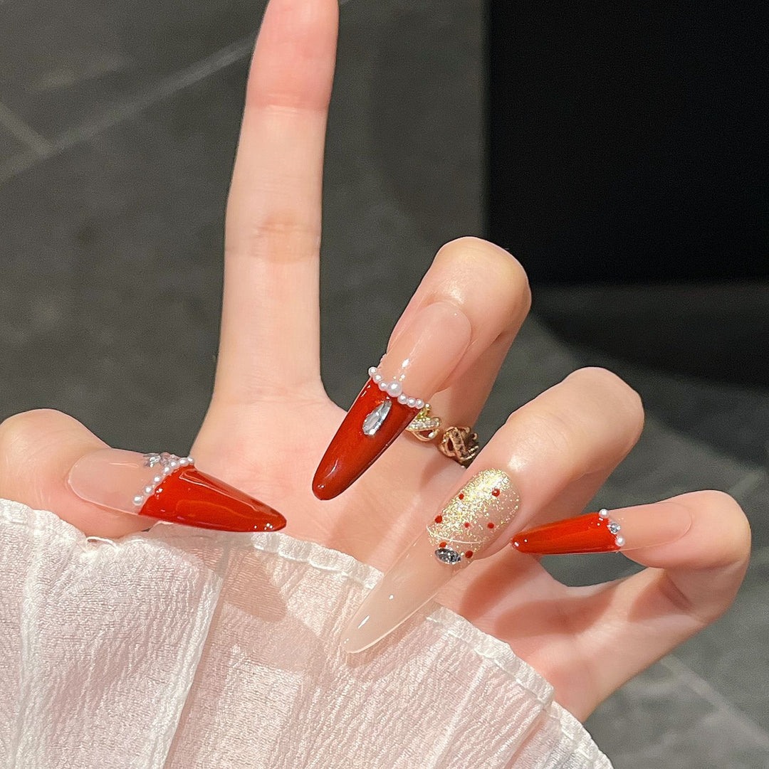 Festive Themed Press-On Nail Extensions Stornfield