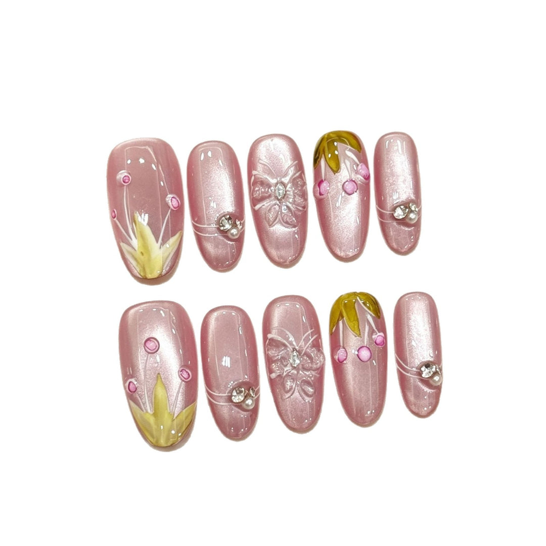 Decorative Acrylic Press-On Nail Art Set