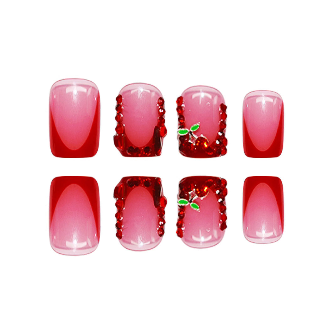 Artistic Rhinestone-Embellished Nail Enhancements Stornfield