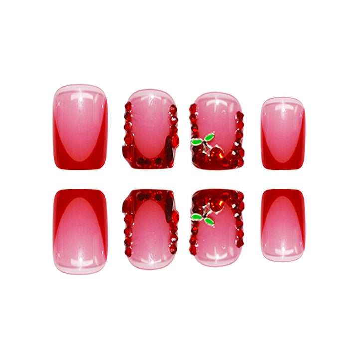 Artistic Rhinestone-Embellished Nail Enhancements Stornfield