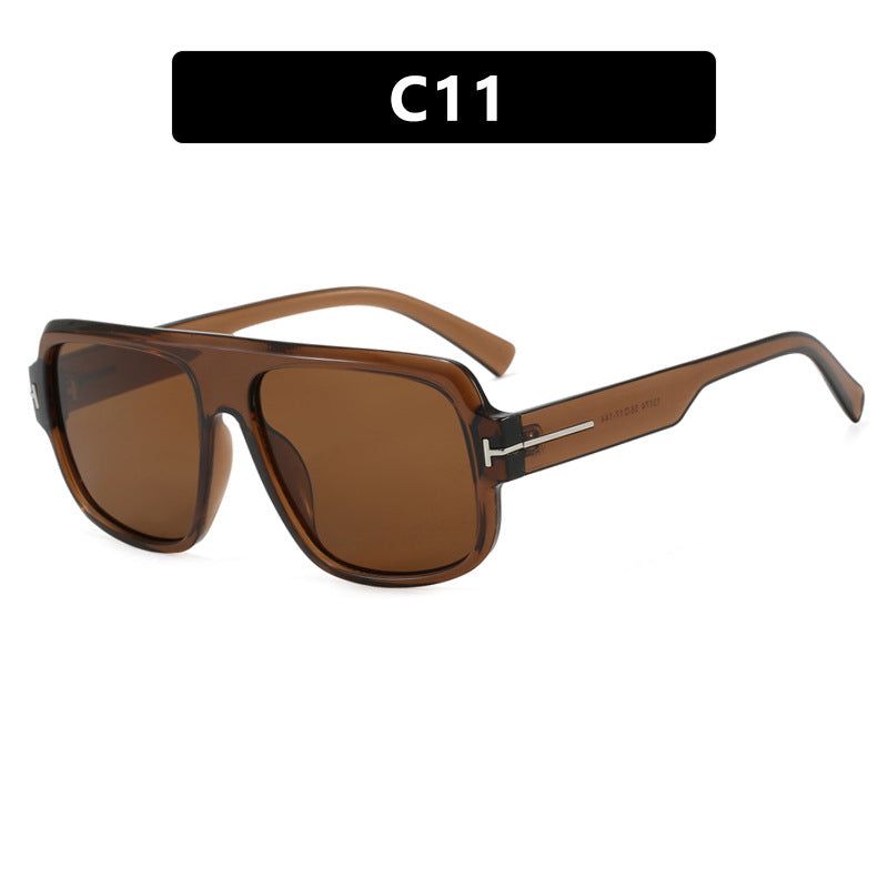 Women’s fashionable square sunglasses with trendy tortoiseshell pattern Stornfield