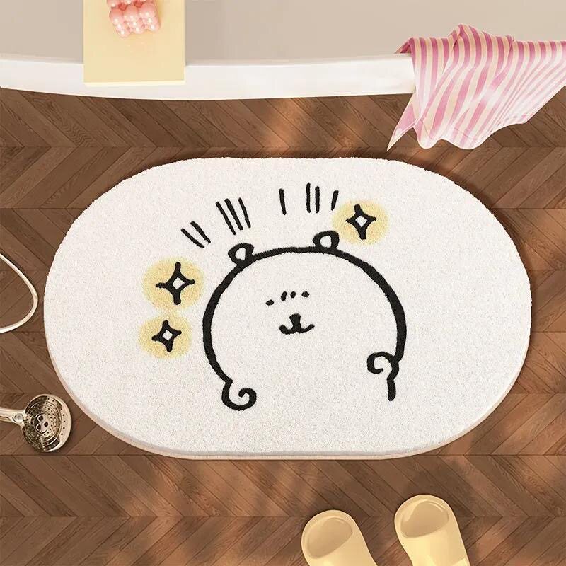 Playful Animal-Themed Bath Rug