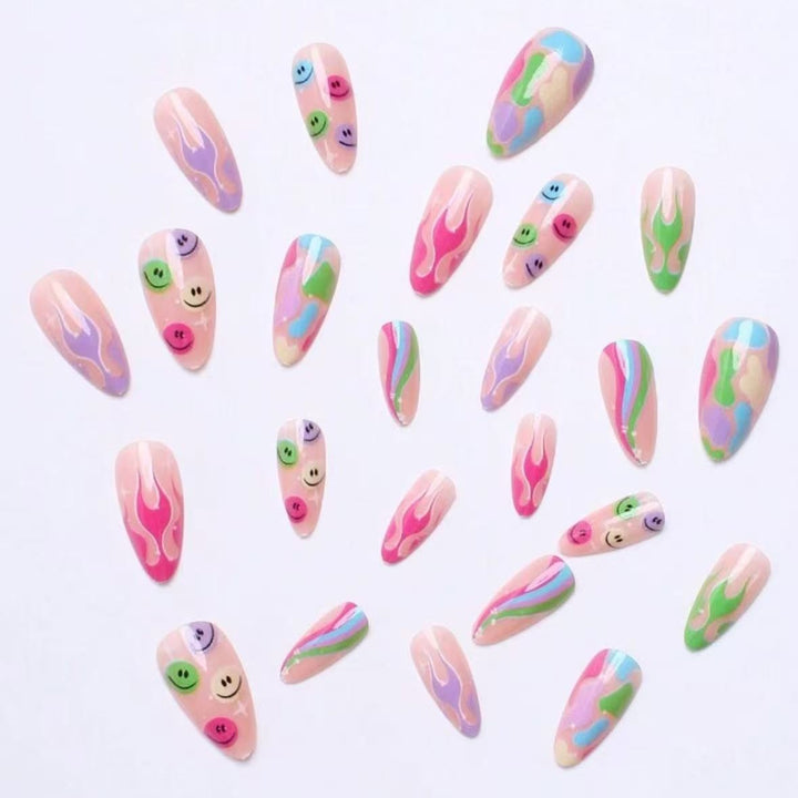 Creative Nail Art Set with Playful 3D Designs Stornfield