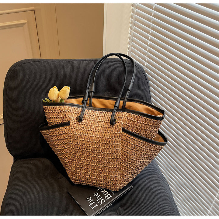 Spacious basket bag with fine leather accents Stornfield