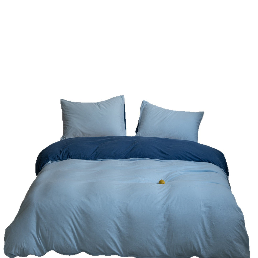 Stonewashed Cotton Duvet Cover & Oversized Comforter