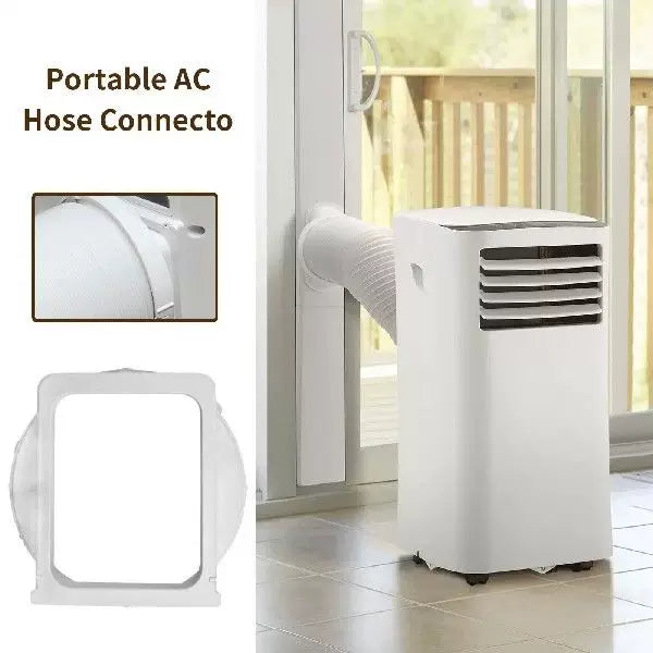 Unisex universal size universal window fan adapter with circular exhaust collar and quick release flange for portable air conditioners Stornfield