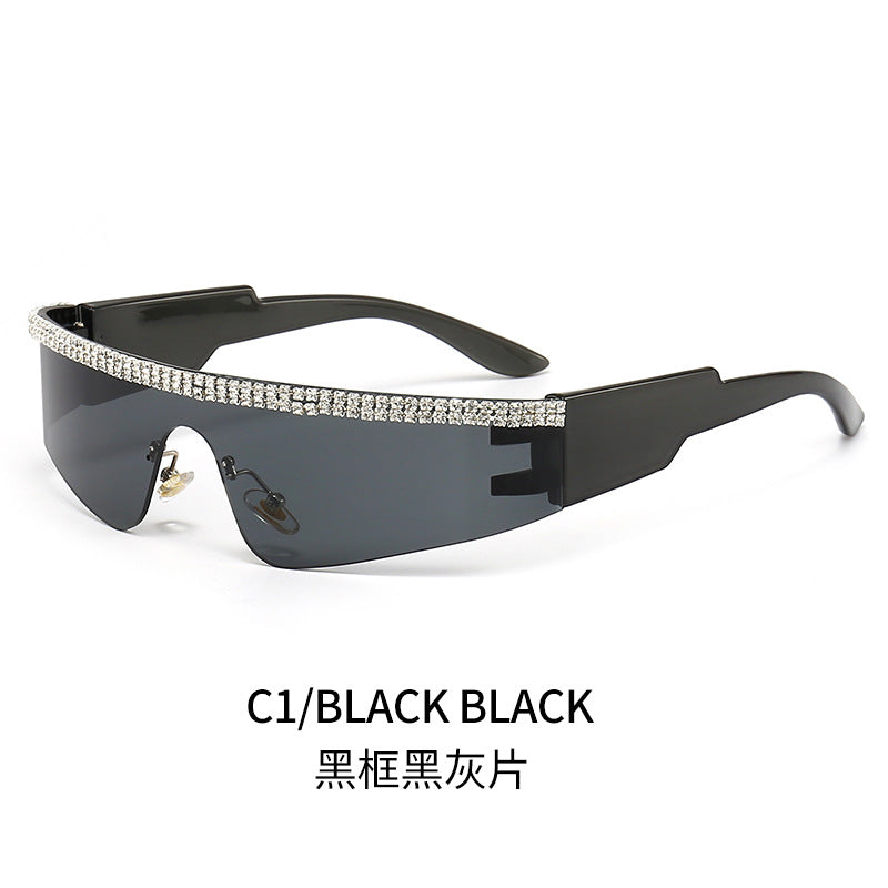 Women's Fashion Glamour Sunglasses with Rhinestone-Embellished Frame Stornfield