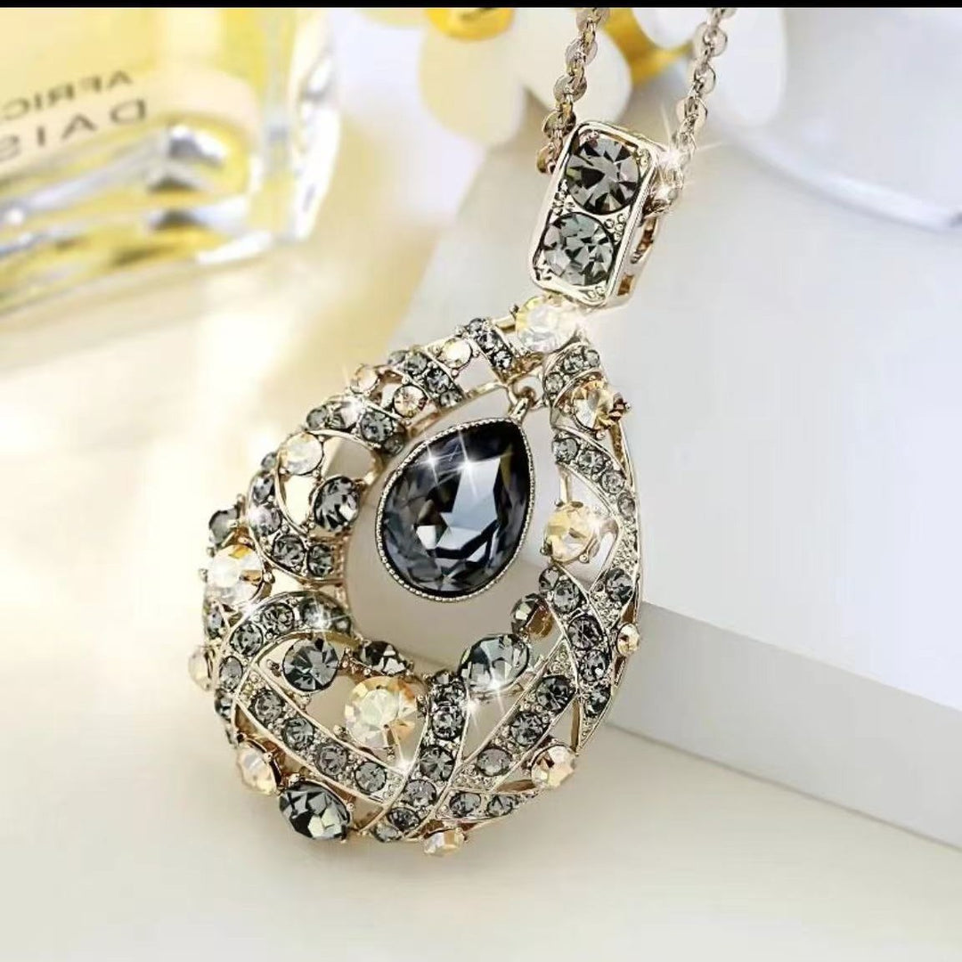 Contemporary Crystal Drop Necklace Stornfield