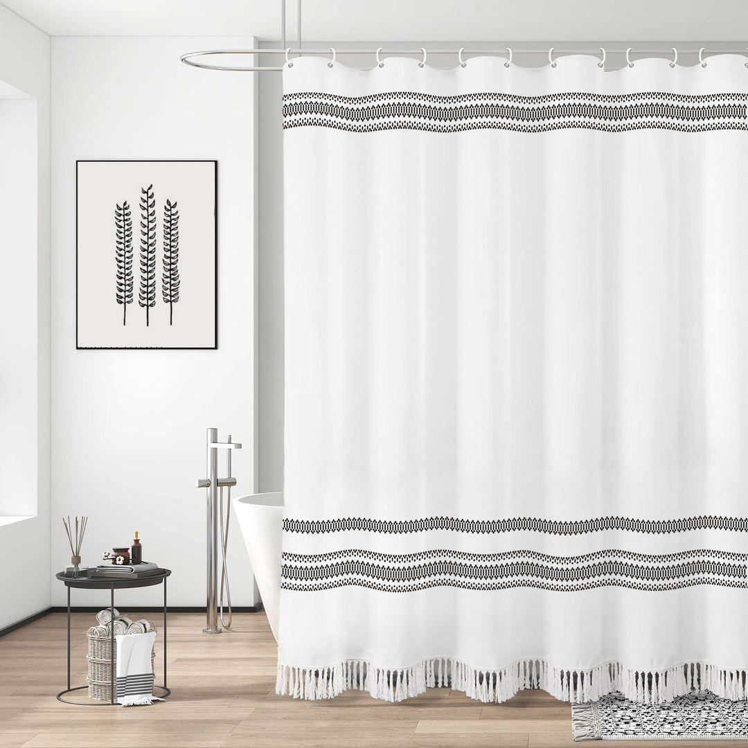 Artisan Stripe Shower Curtain Stornfield