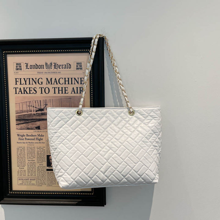 WoQuilted Tote Bag with Chain Handles Stornfield