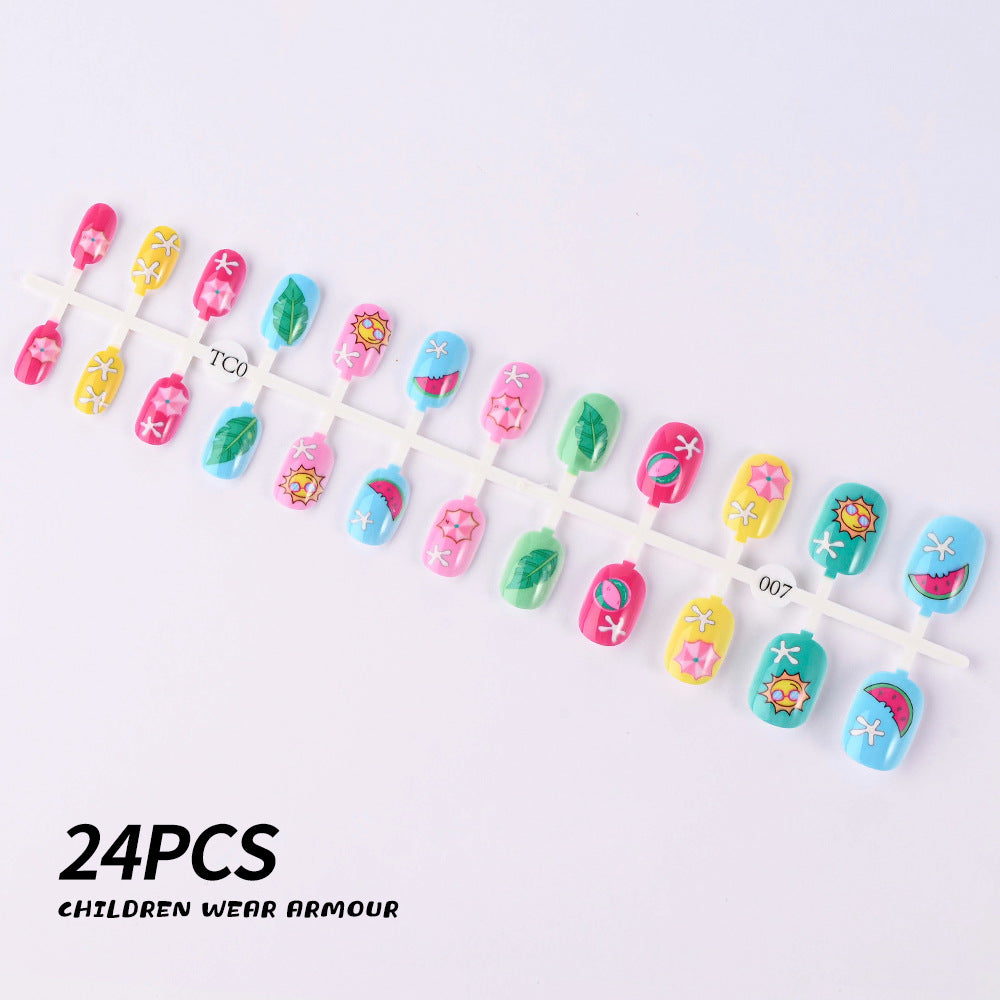 Children's Fun-Themed Press-On Nail Set Stornfield