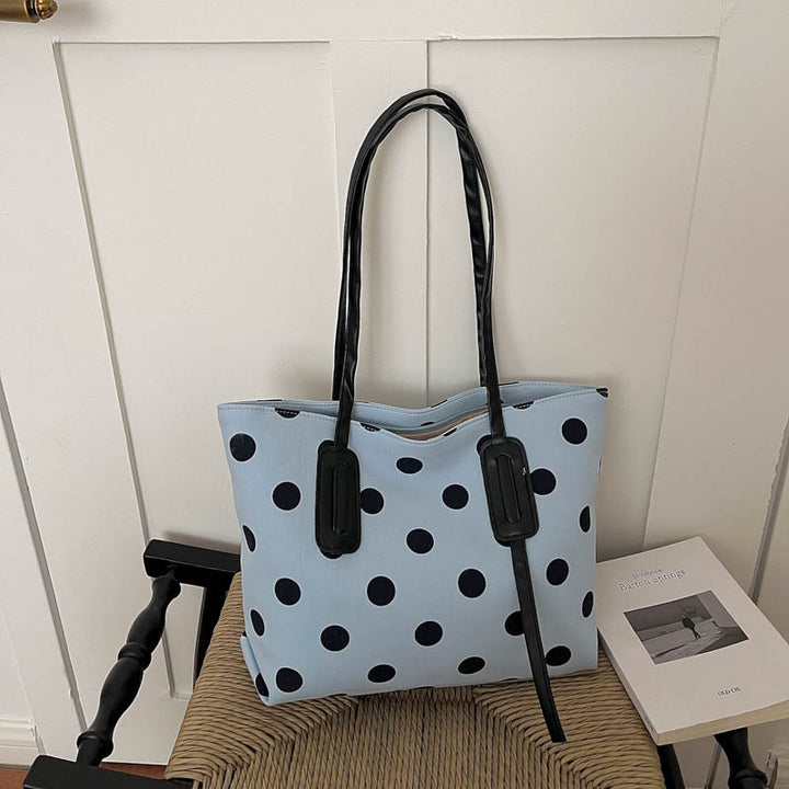 Trendy Polka Dot Tote Bag