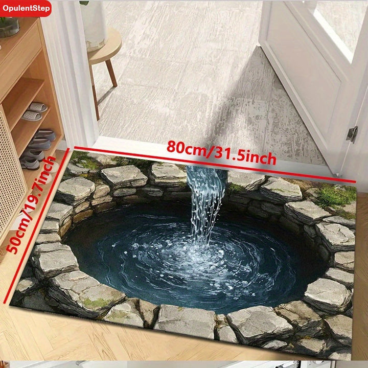 3D Well Waterfall Decorative Mat