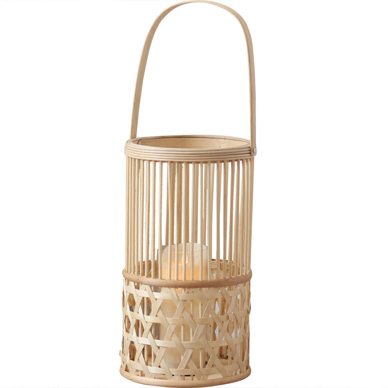 Handcrafted lantern made of rattan Stornfield
