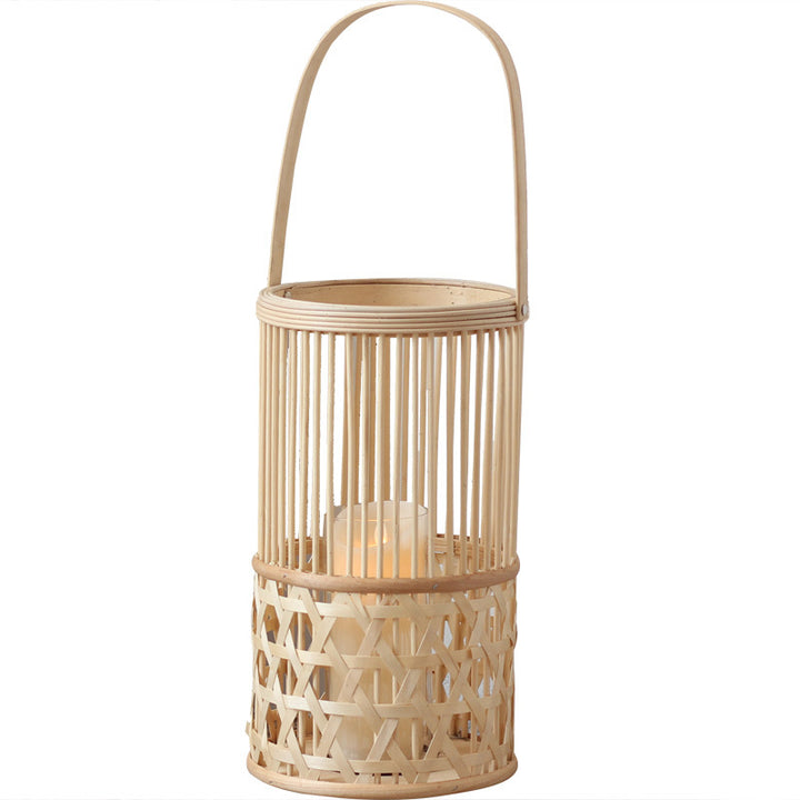 Handcrafted lantern made of rattan Stornfield
