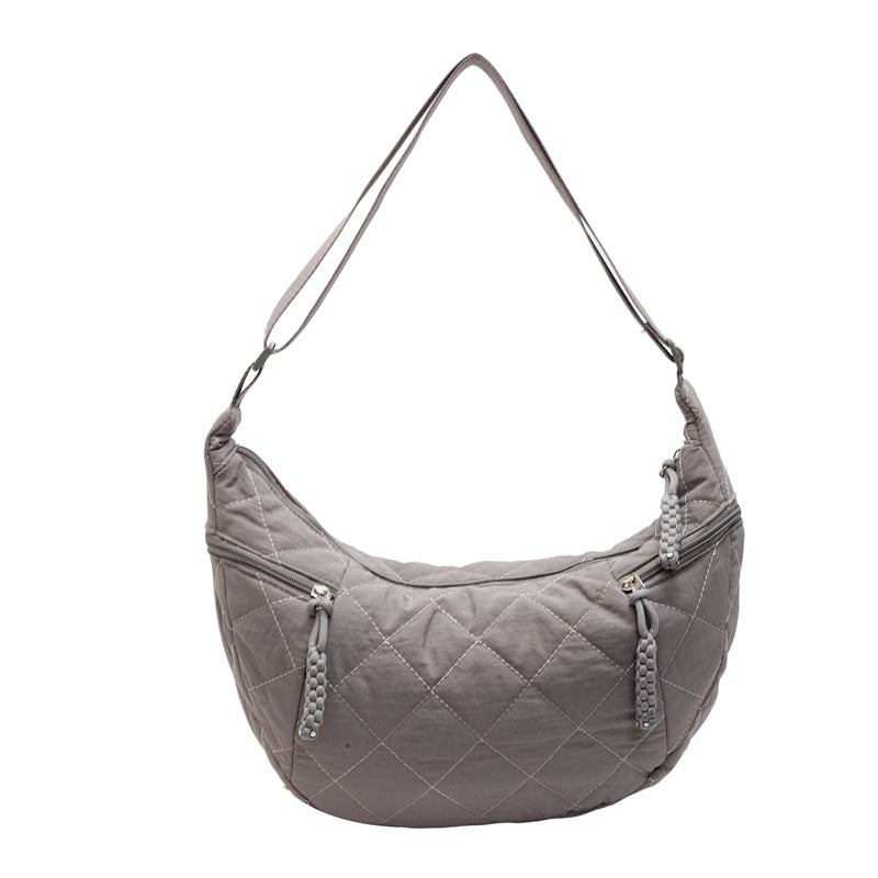 Quilted Soft Fabric Hobo Handbag Stornfield
