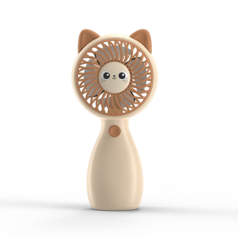Women's Portable Handheld Fan in Playful Cat Design Stornfield