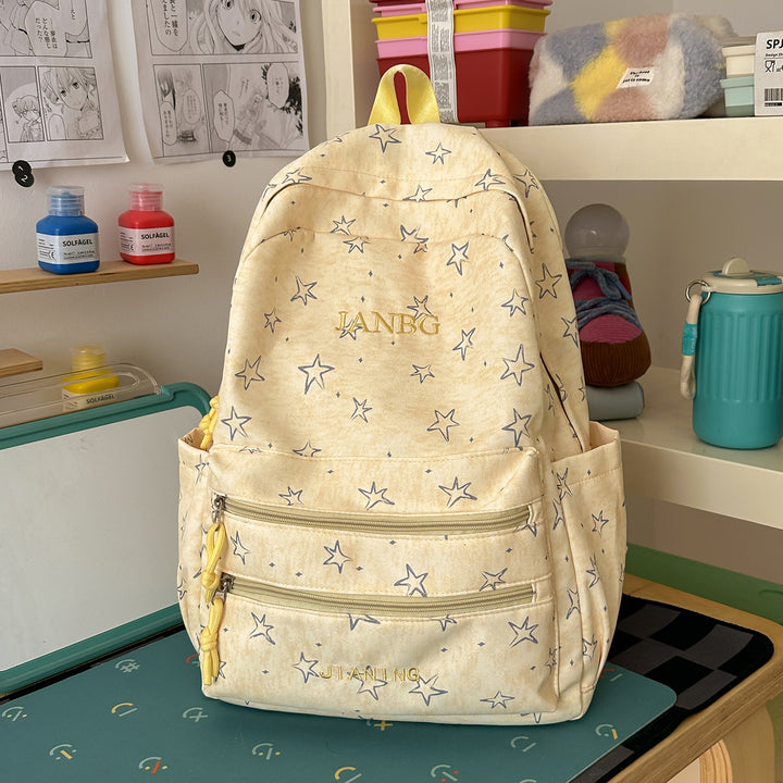Star-Patterned School Backpack Stornfield