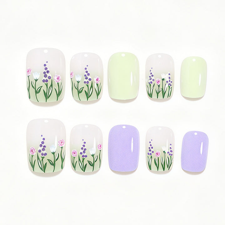 Floral Themed Press-On Nail Art Stornfield