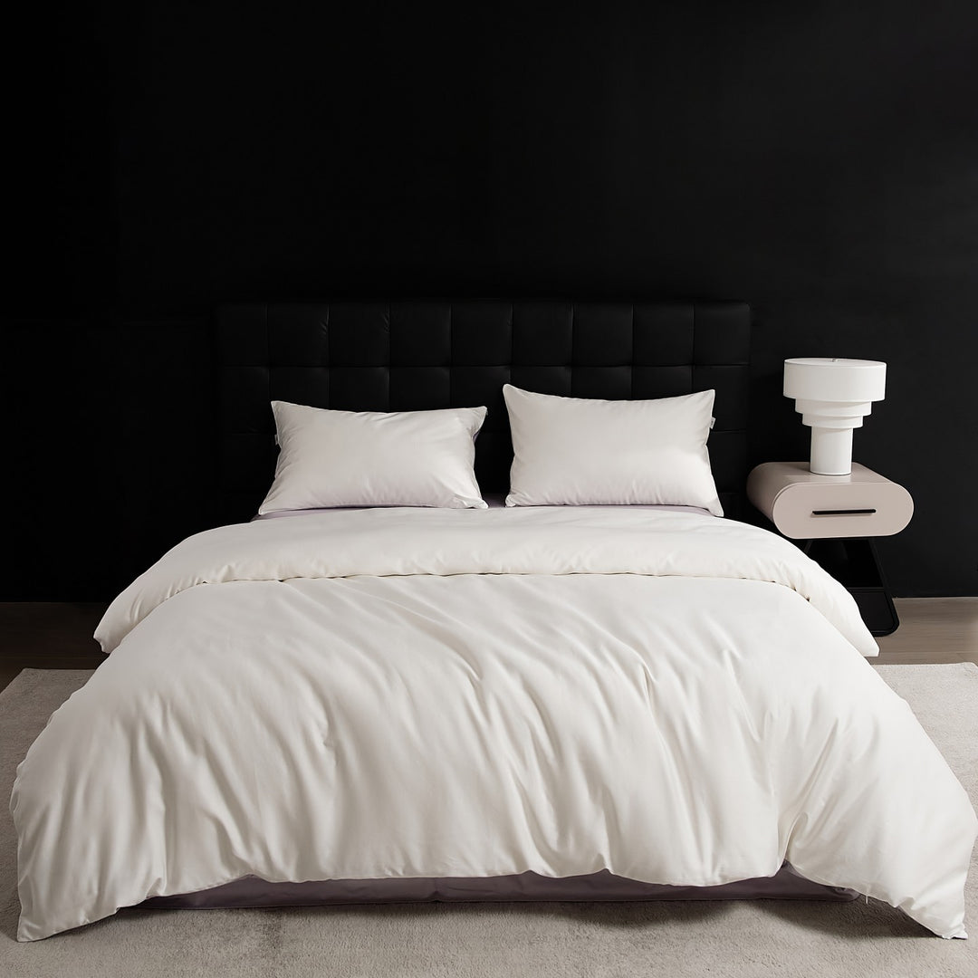 Silky Microfiber Hotel-Style Duvet Cover Set with Envelope Pillowcases and Hidden Zipper