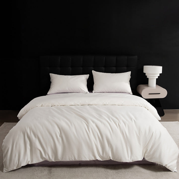 Silky Microfiber Hotel-Style Duvet Cover Set with Envelope Pillowcases and Hidden Zipper