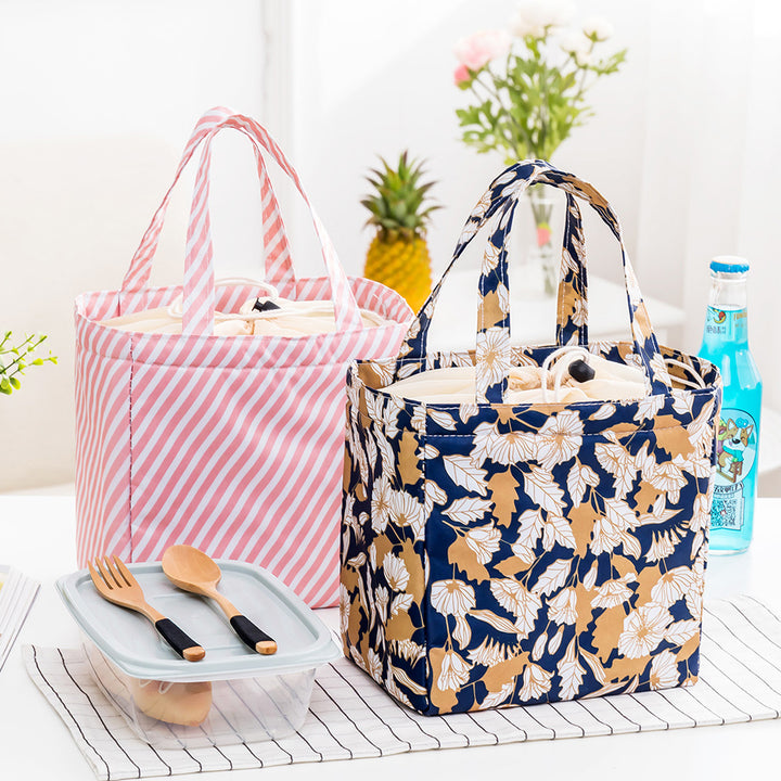 Insulated Tropical Print Lunch Bag