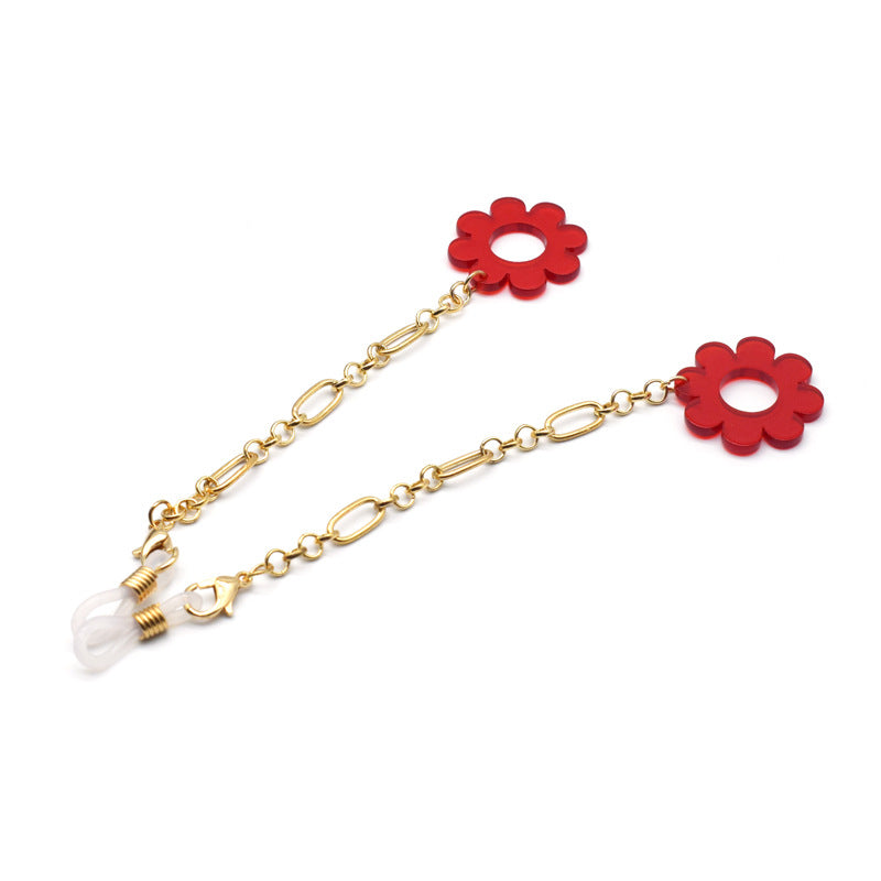 Flower-Patterned Eyewear Retainer Chain Stornfield