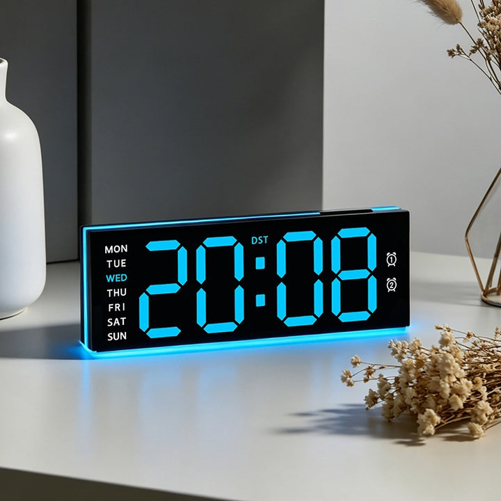 Digital alarm clock with large LED display and dual alarm function Stornfield
