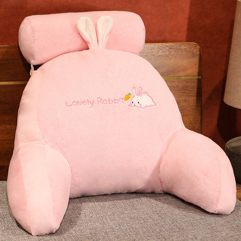 Plush back support cushion with cute rabbit motif Stornfield