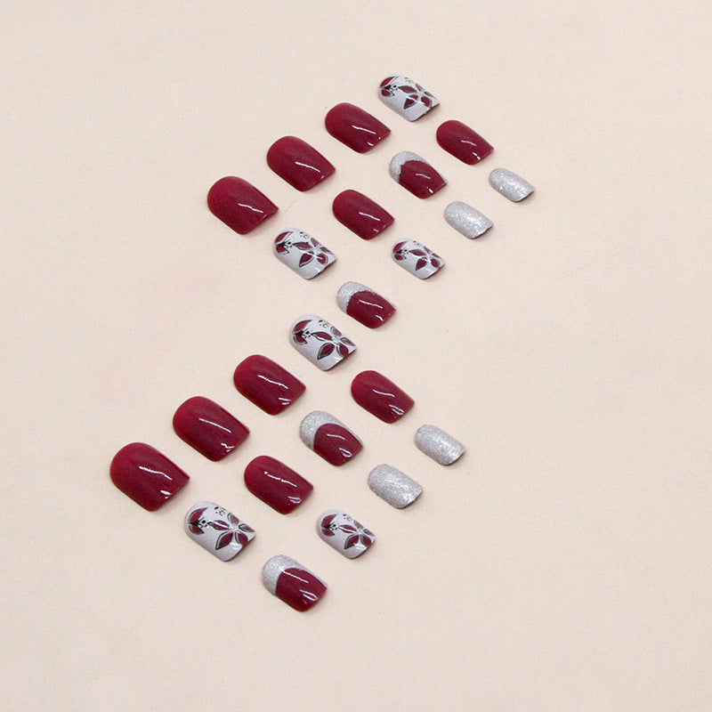 Elegant Floral Press-On Nail Art Kit Stornfield
