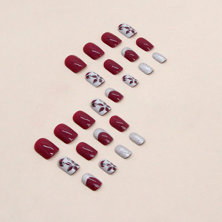 Elegant Floral Press-On Nail Art Kit Stornfield