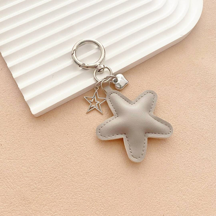 Starfish-Shaped Leather Keychain Stornfield