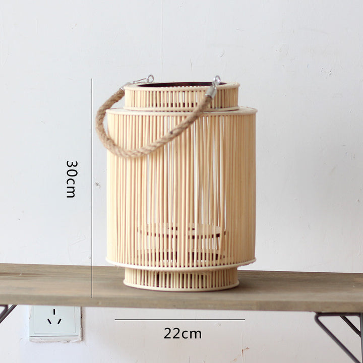 Decorative lantern made of woven material Stornfield