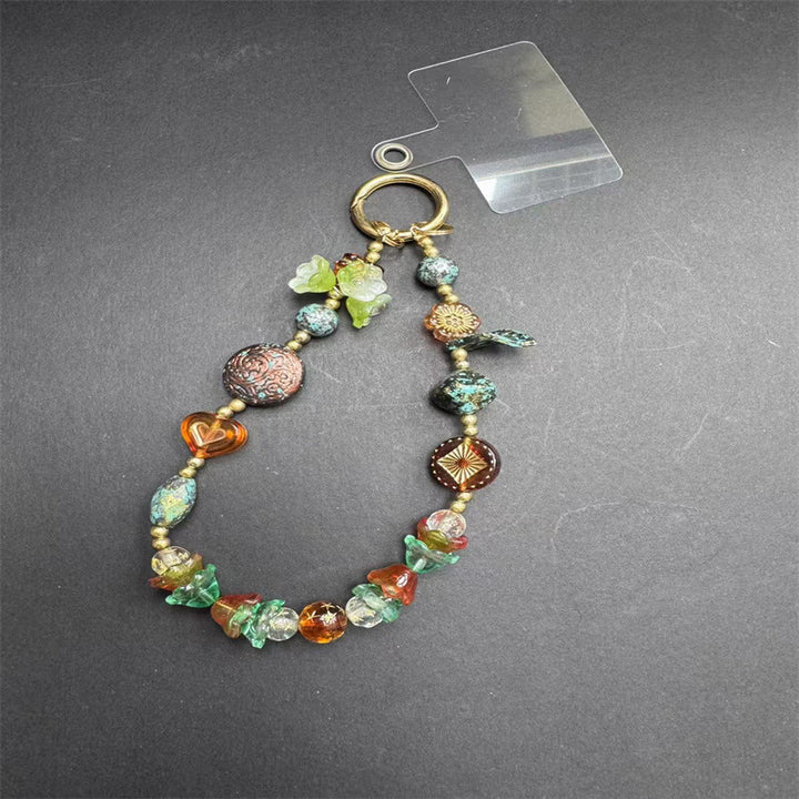 Floral Beaded Charm Keychain Stornfield