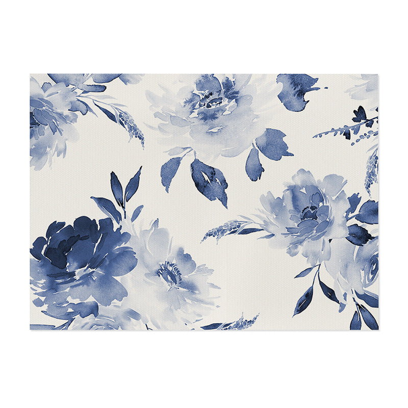 Botanical Printed Cotton-Linen Rectangular Dining Placemat with Non-Slip Backing
