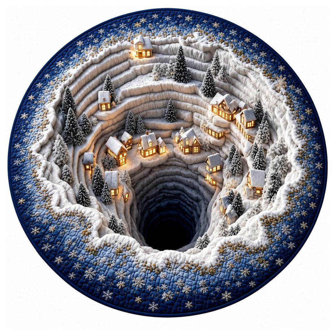 Festive Santa Claus Themed Round Mat for Home