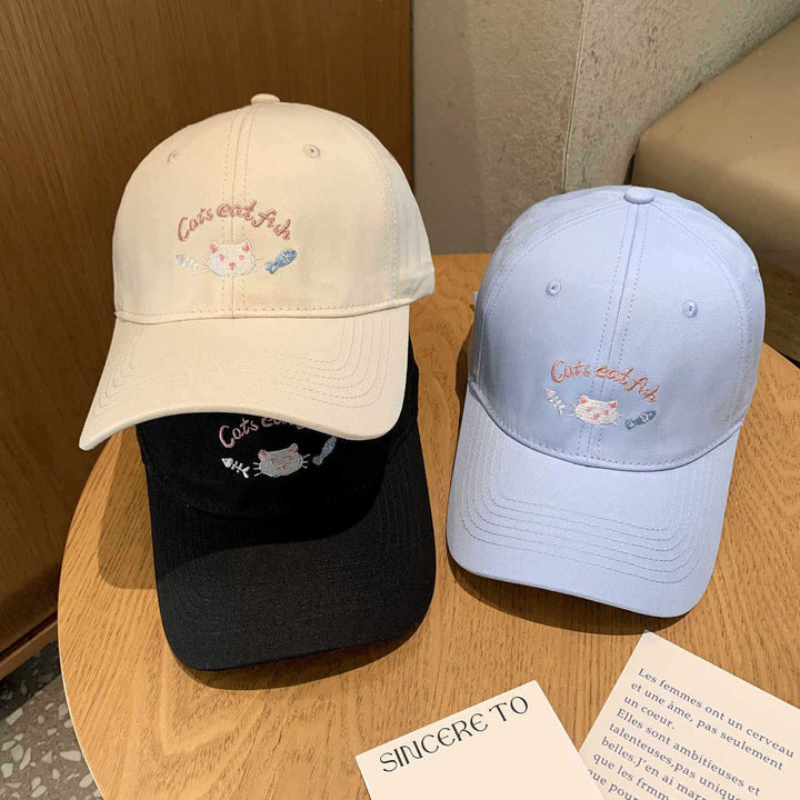 Women's Embroidered Cat-Themed Baseball Cap Stornfield