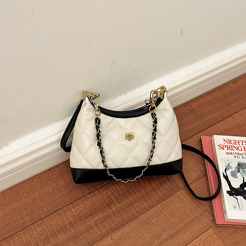 Quilted Faux Leather Shoulder Bag