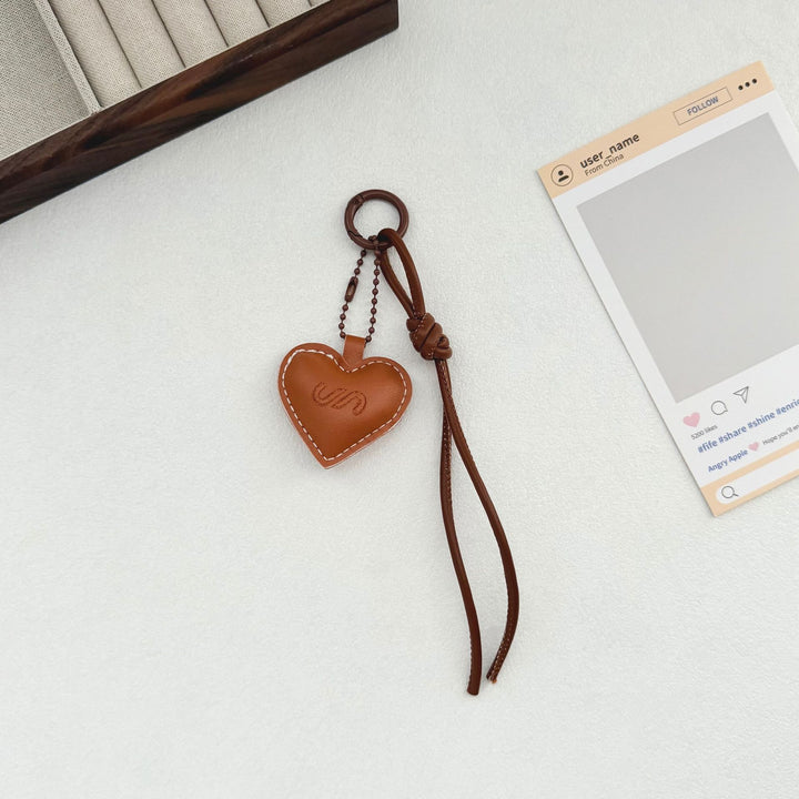 Leather Heart Charm Keychain Stornfield